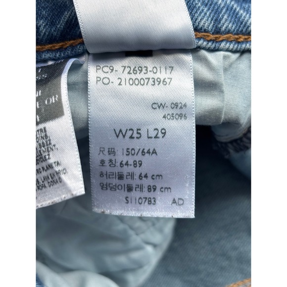 Levis Ribcage Straight Ankle Jean Women Medium Wash Blue High Rise (fits 25x27) - Picture 9 of 12